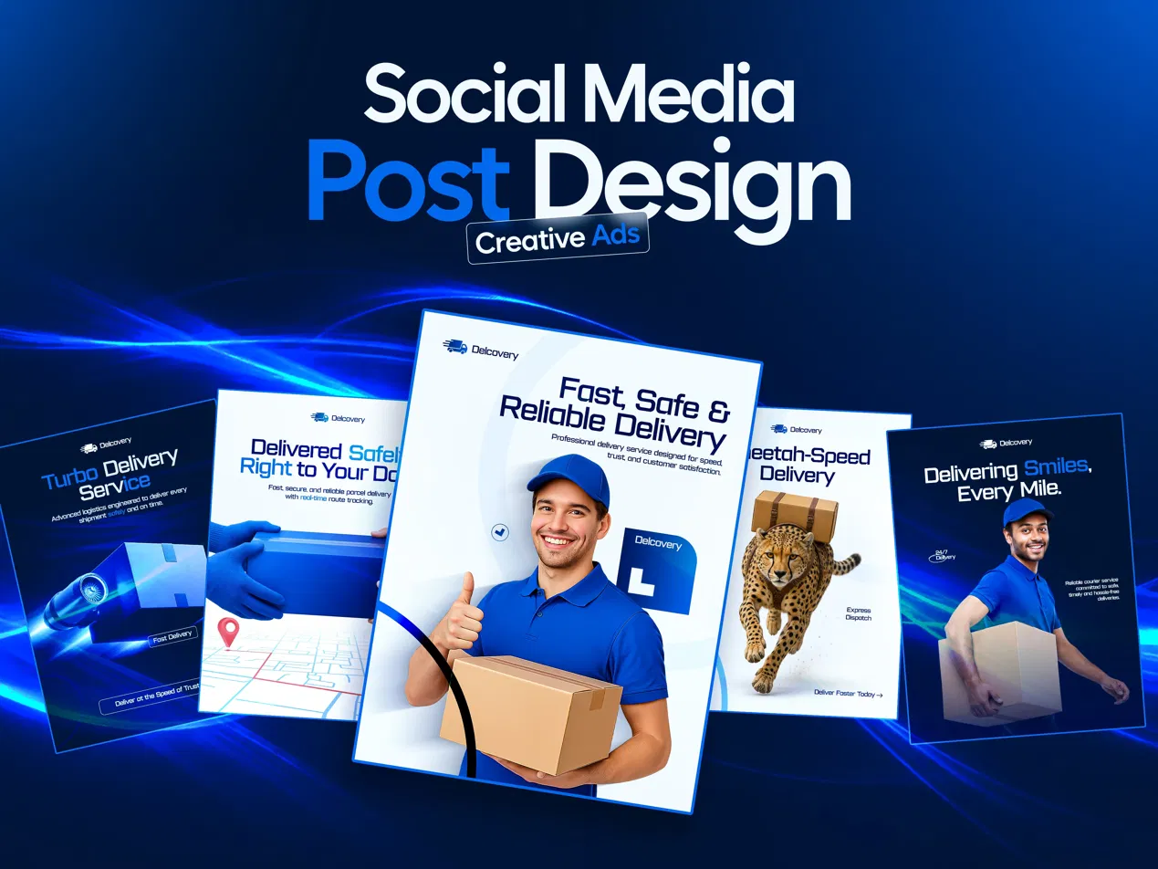 Delivery social media designs