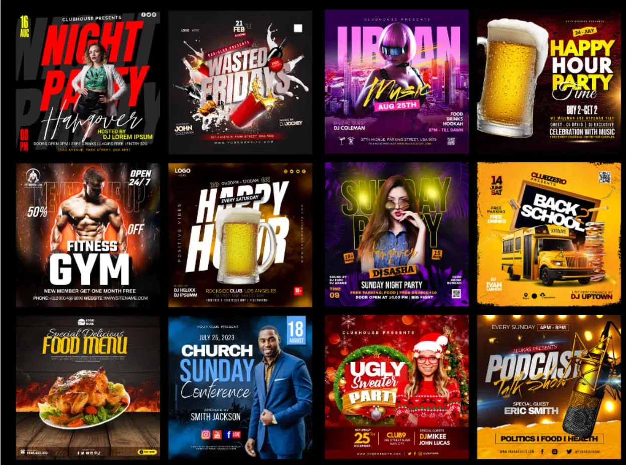 Event social media designs