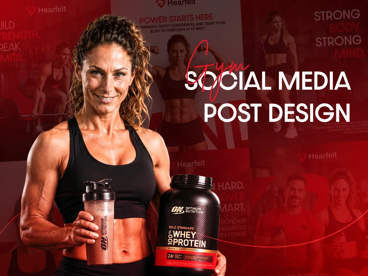 Fitness social media designs