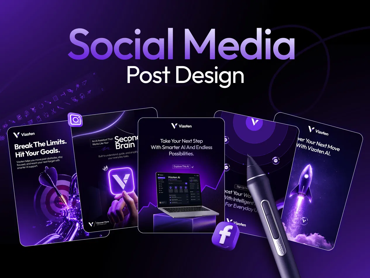 Vizozen social media designs